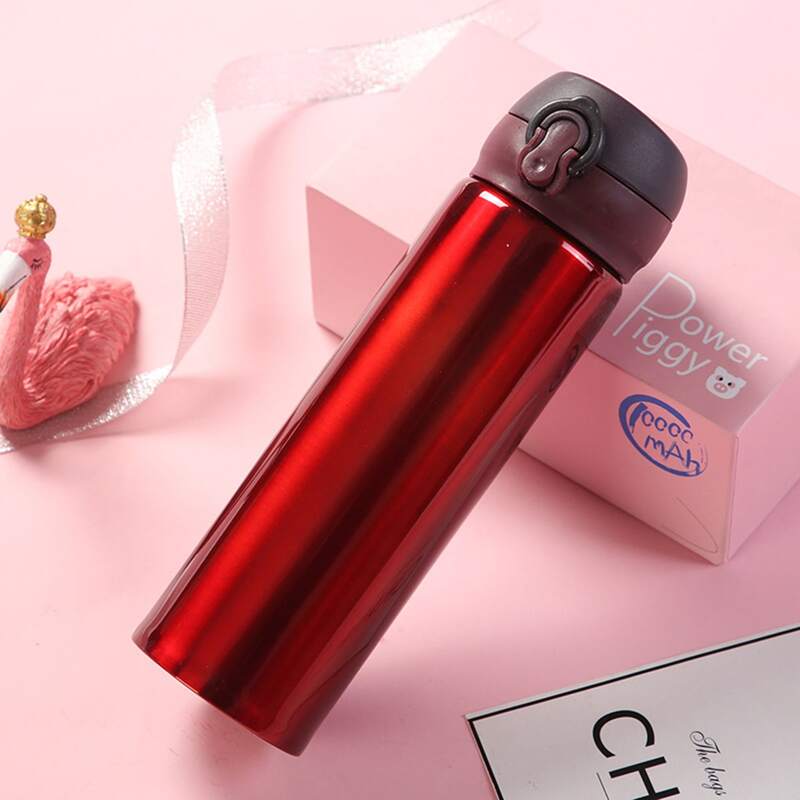 

1pc Stainless Steel Vacuum Cup, Red