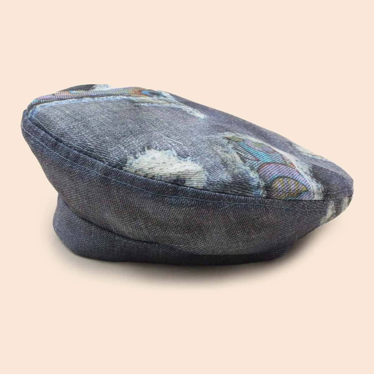 

Figure Graphic Denim Beret, Blue