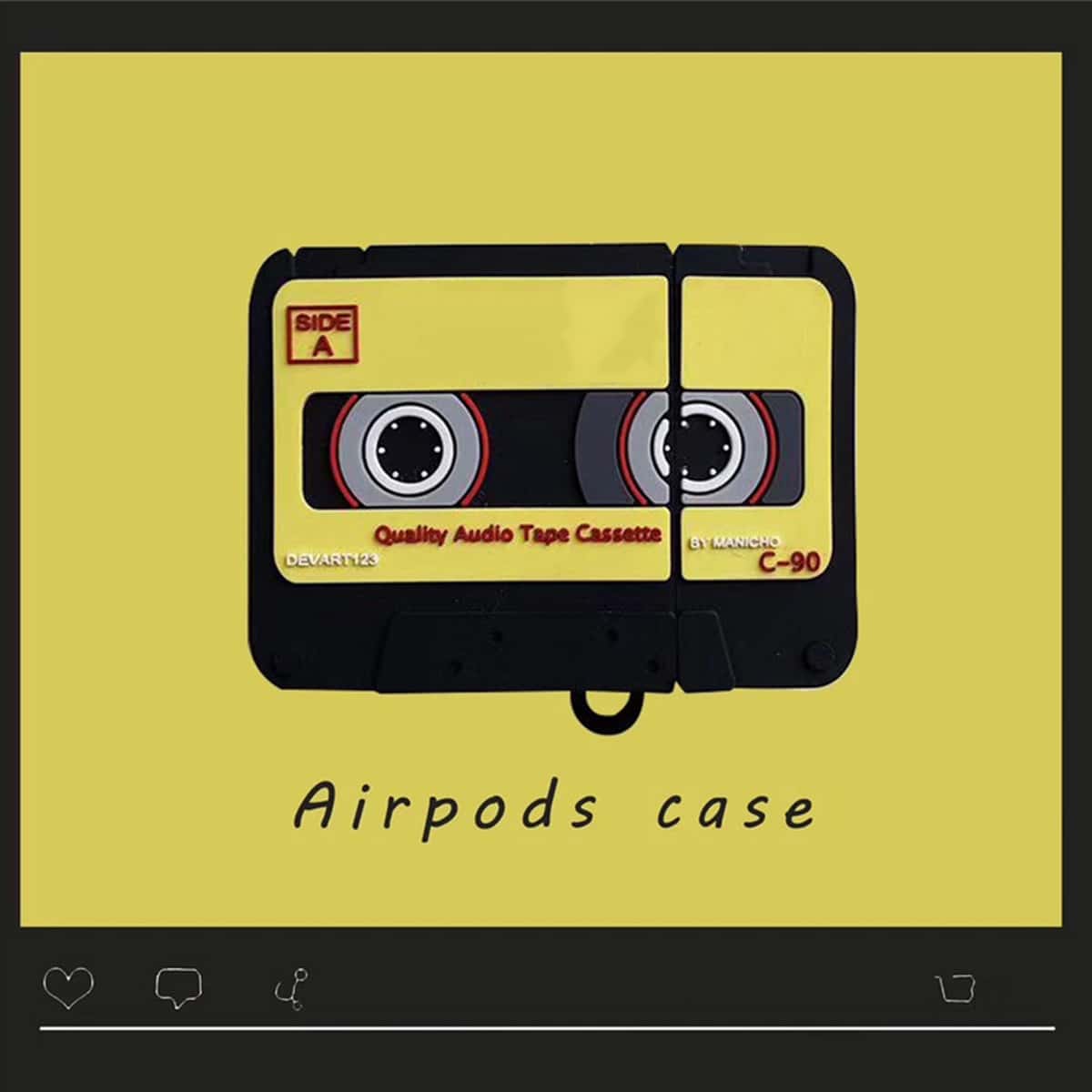 

Cassette Tape Shaped AirPods Case, Mustard yellow