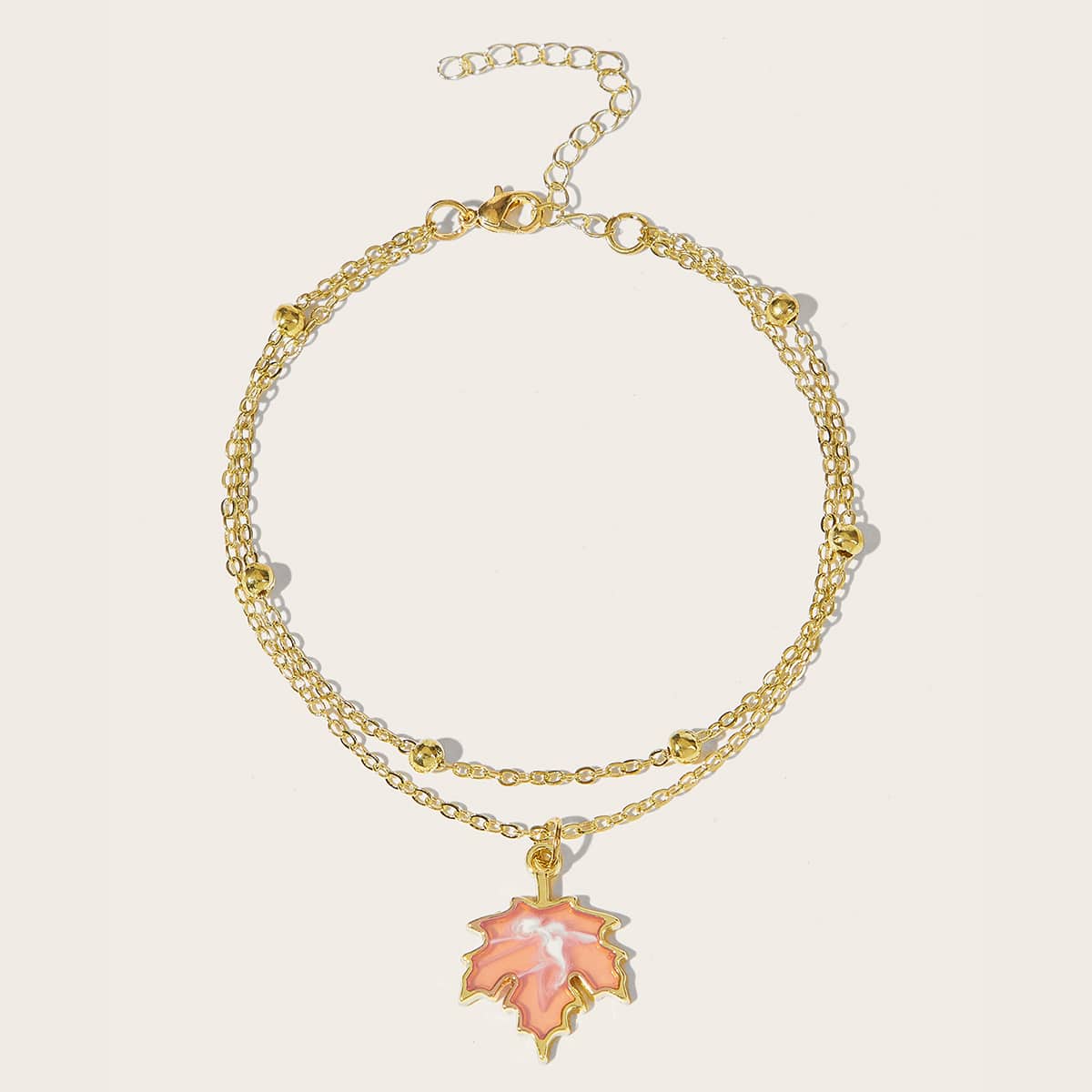 

Maple Leaf Chain Bracelet, Gold