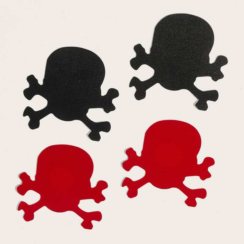 

2pairs Pirate Skull Shaped Nipple Cover, Multicolor