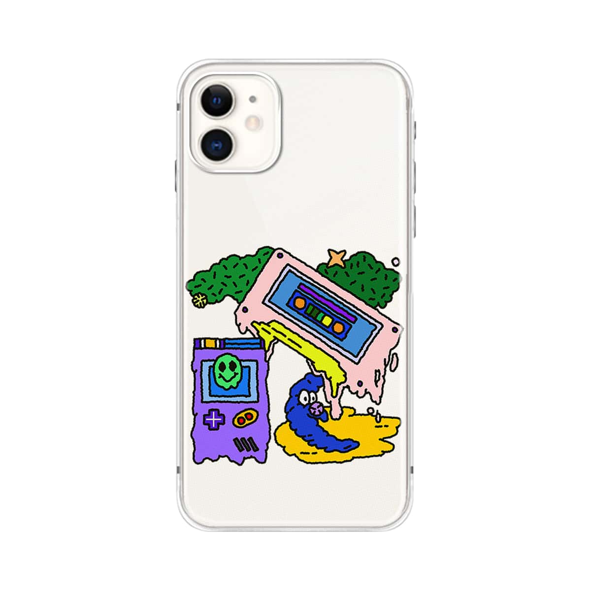 

Cartoon Graphic iPhone Case, Clear