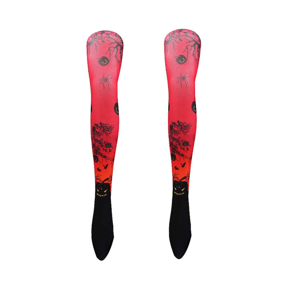 

Halloween Pattern Knee Length Socks, Red