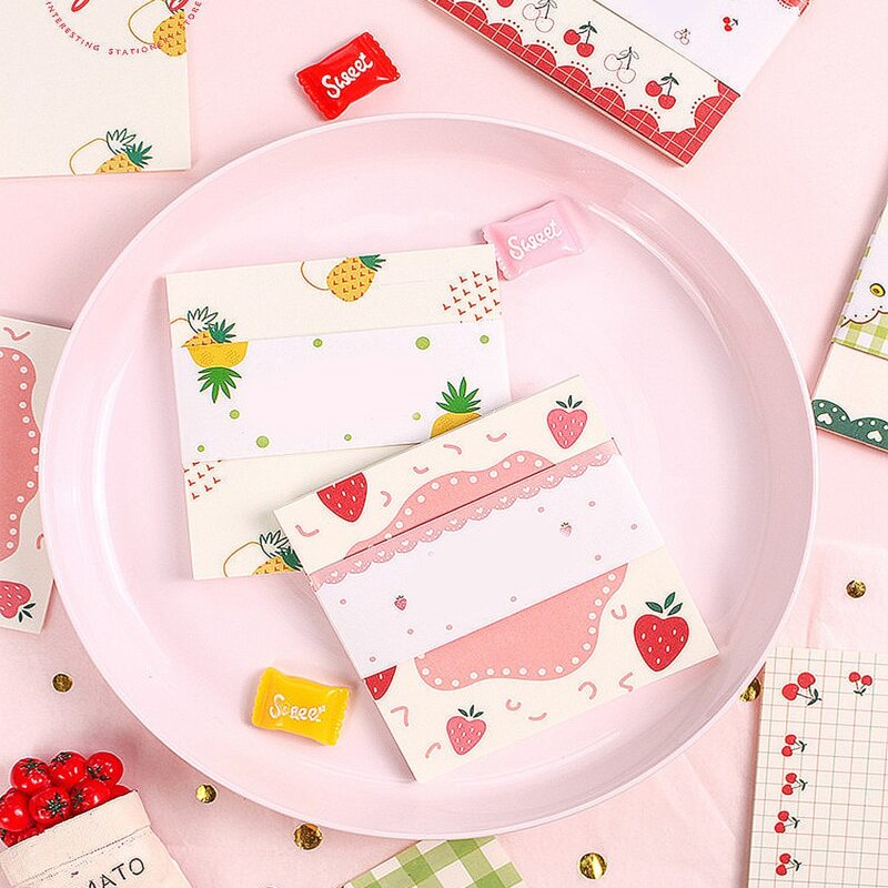 

1pack Fruit Print Random Memo Pad, Multicolor