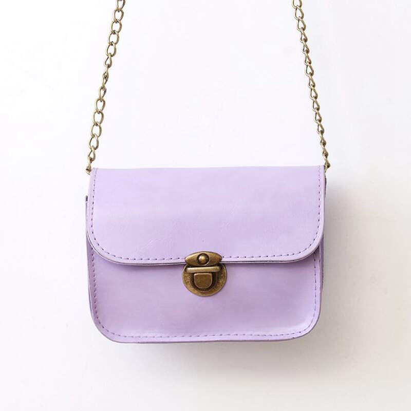 

Solid Chain Crossbody Bag, Pastel lilac purple