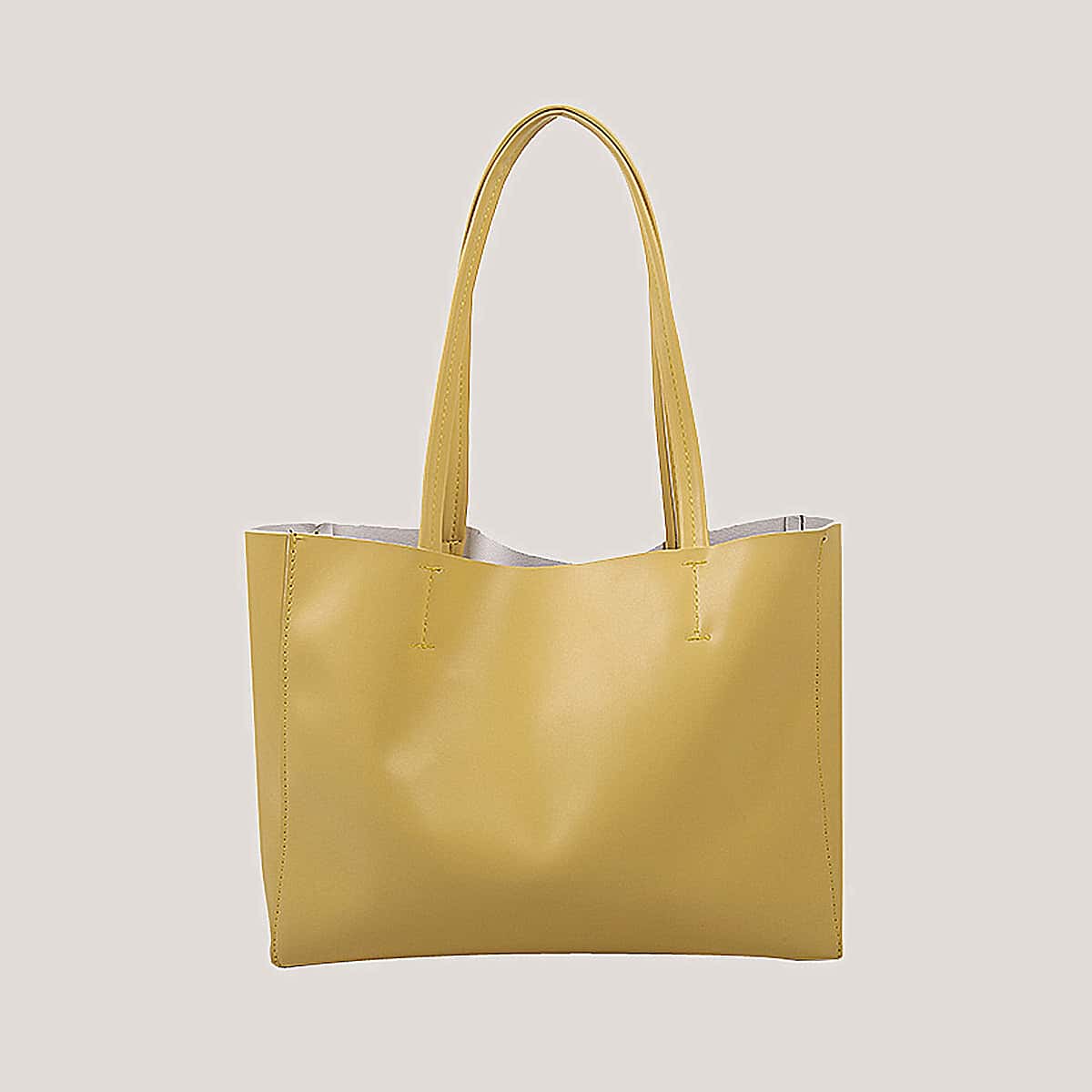 

Minimalist Tote Bag, Yellow pastel