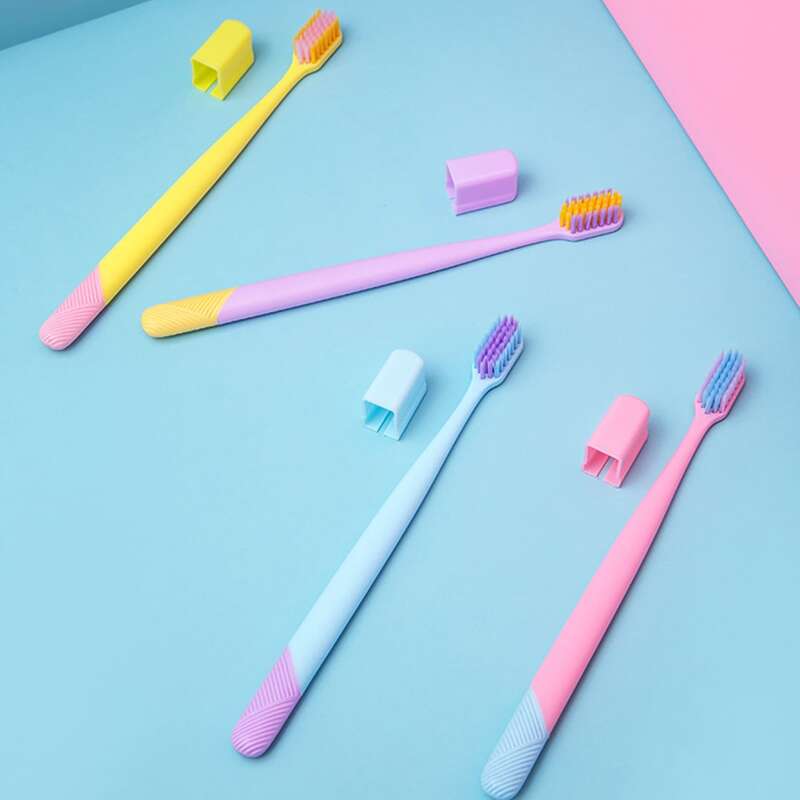 

4pcs Soft Toothbrush Set, Multicolor