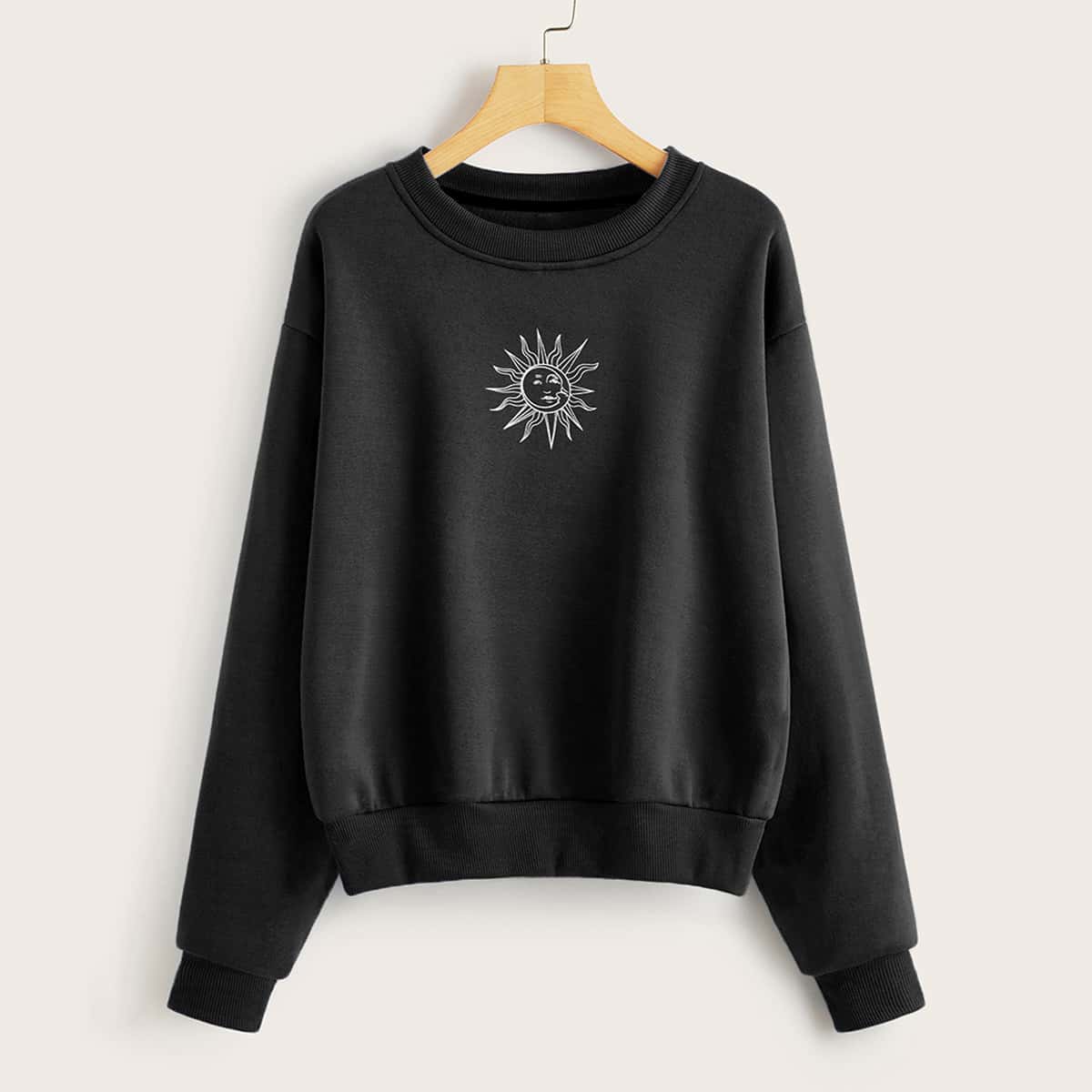 

Sun Graphic Sweatshirt, Black