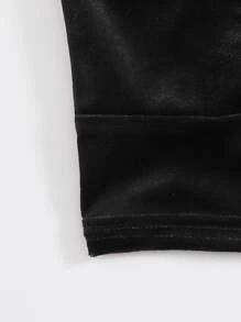 SHEIN EZwear Velvet Surplice Cropped Cami Top
