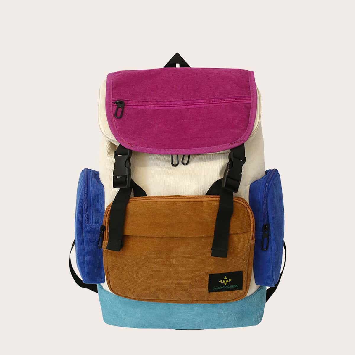 

Guys Colorblock Flap Backpack, Multicolor