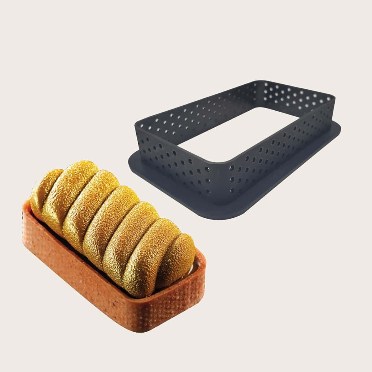 

1pc Plastic Cake Mold Ring, Black