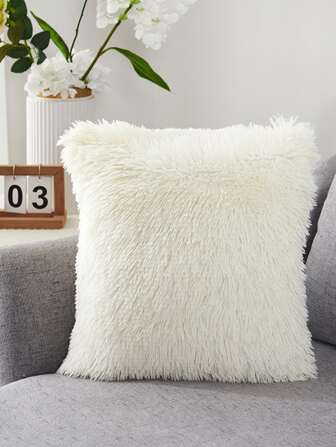 Funda de cojín unicolor sin relleno