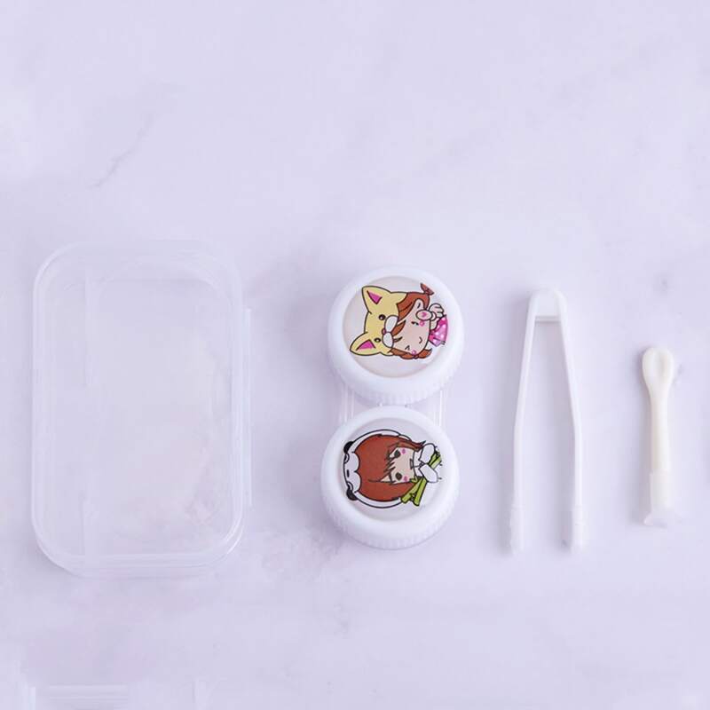 

1pc Cartoon Random Contact Lens Case, Multicolor