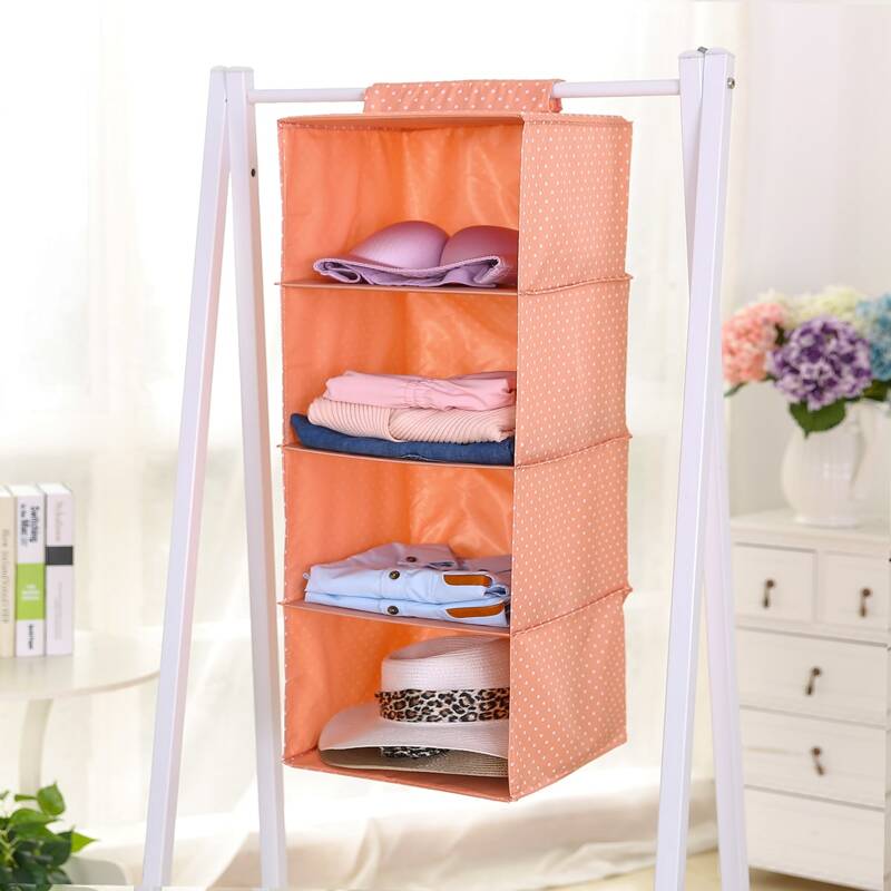 

1pc Hanging Clothes Storage Bag, Orange
