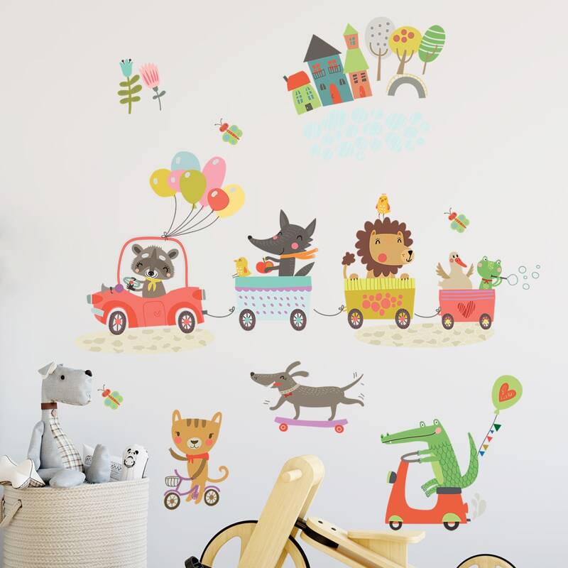 

Kids Cartoon Graphic Wall Sticker, Multicolor