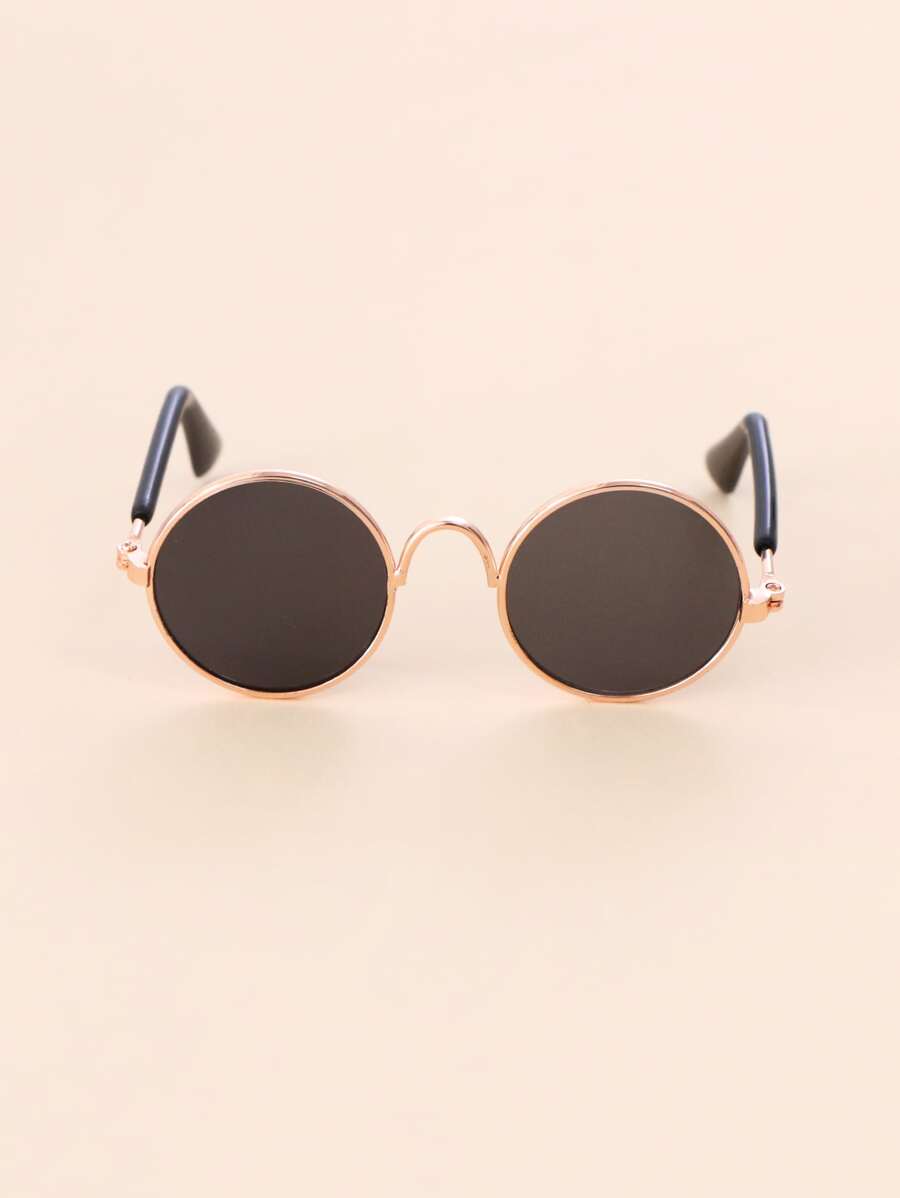 Gafas de sol para gato de lentes redondas - Negro - Ver 1