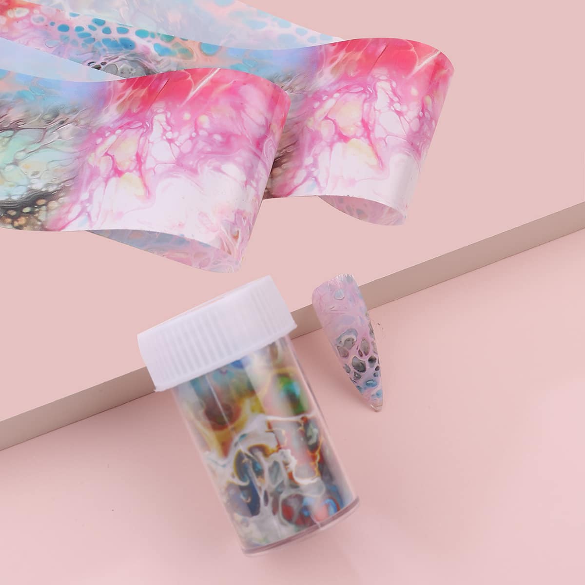 

1pc Marble Pattern Nail Sticker, Multicolor