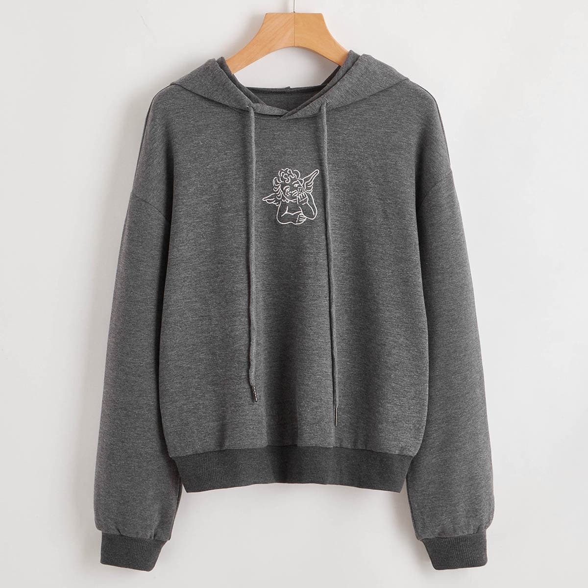 

Angel Graphic Hoodie, Dark grey