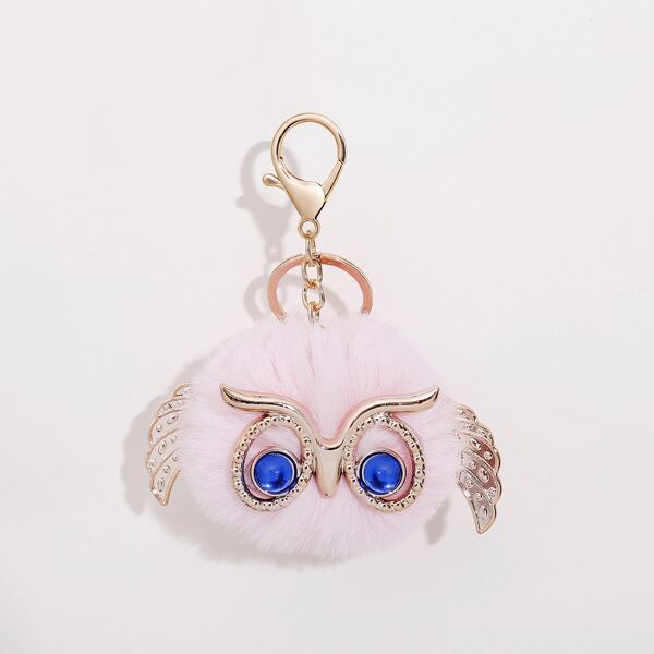 

Pom Pom Charm Keychain, Pink