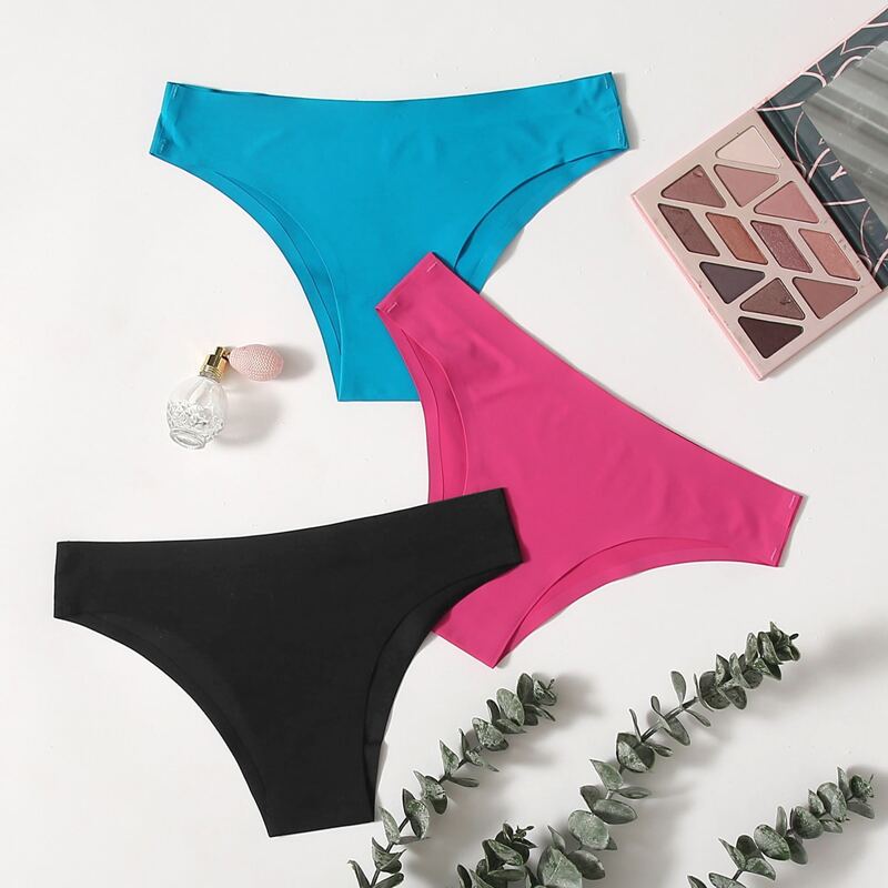 

3pack Solid Seamless Panty Set, Multicolor