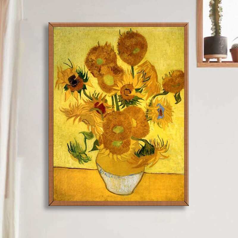 

Sunflower Print DIY Diamond Painting Without Frame, Multicolor