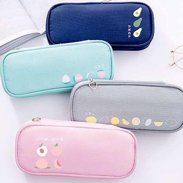 

1pc Fruit Print Random Pencil Case, Multicolor