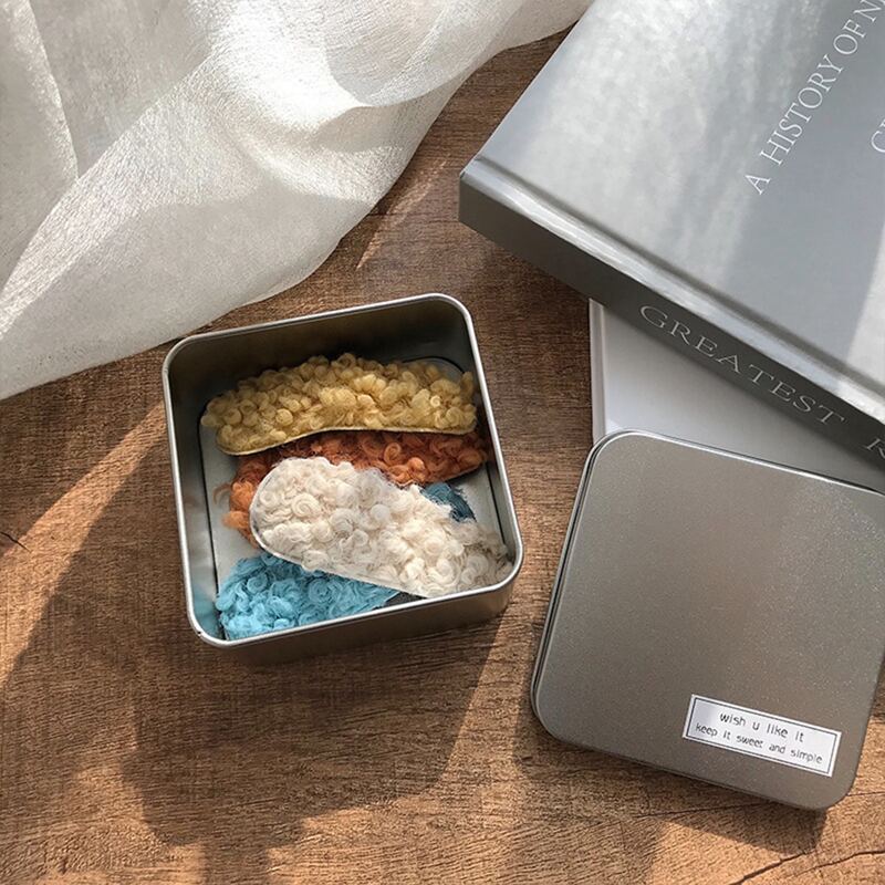 

1pc Metal Storage Box, Silver