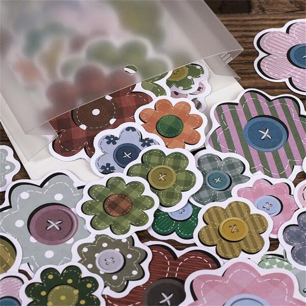 

80pcs Flower Shaped Random Sticker, Multicolor