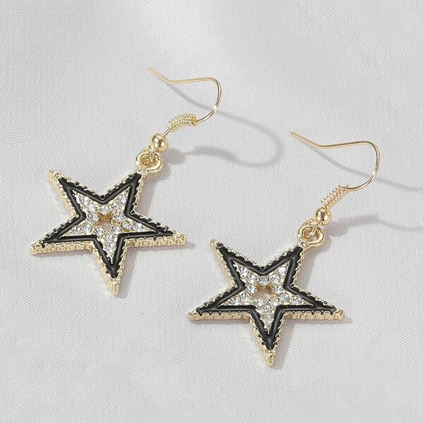 

Star Drop Earrings, Gold
