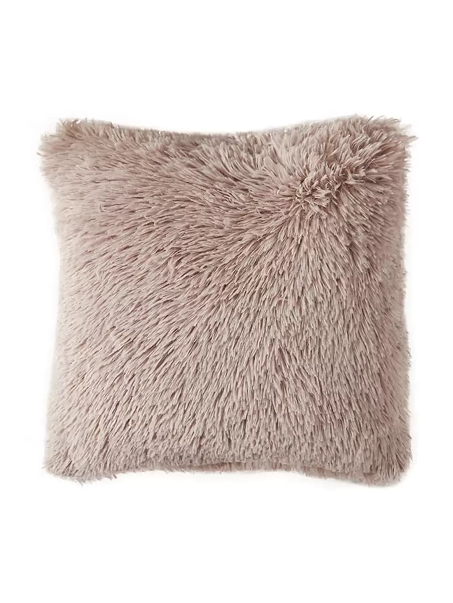 Plain Plush Cushion Cover Without Filler - Apricot - View 1