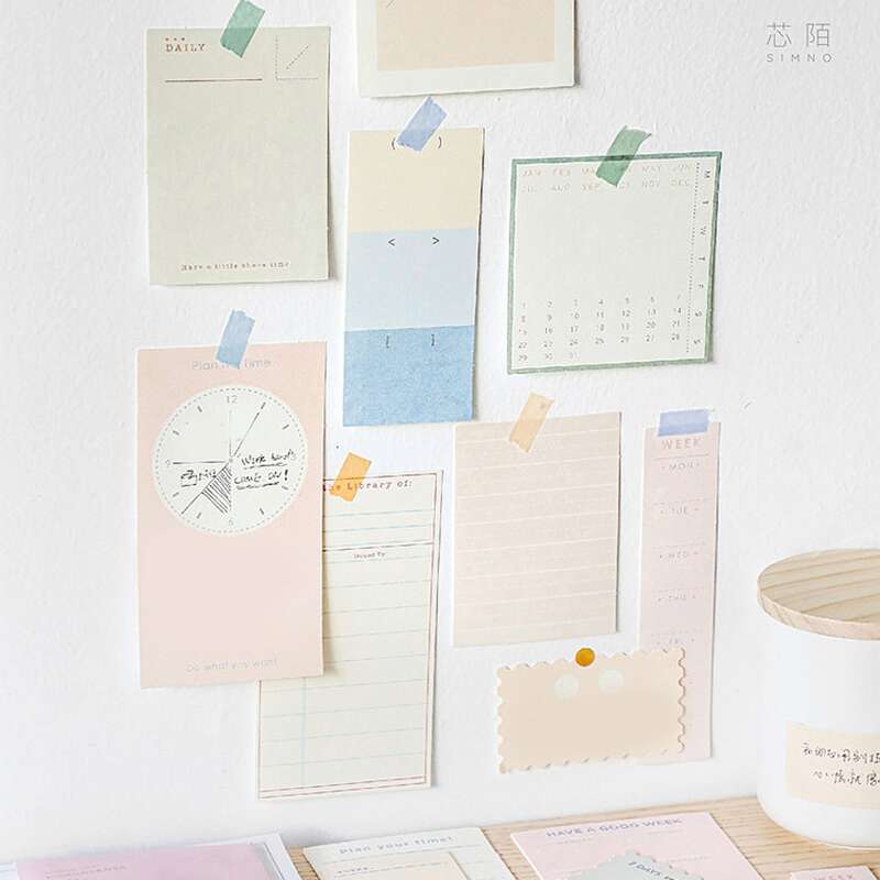 

40sheets Random Pattern Memo Paper, Multicolor