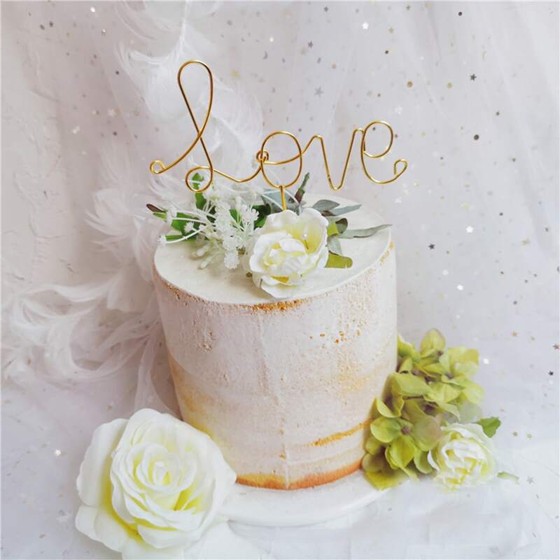 

1pc Letter Cake Top Decoration, Gold