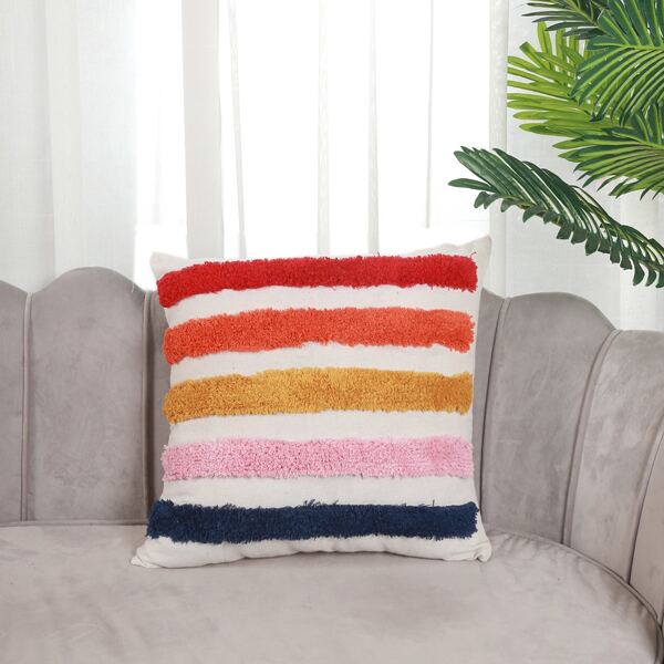 

Striped Pattern Cushion Cover Without Filler, Multicolor