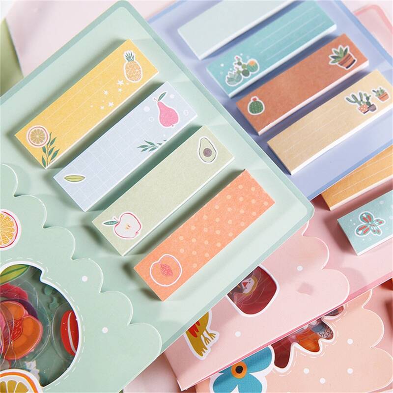 

1set Random Sticky Note With Sticker, Multicolor