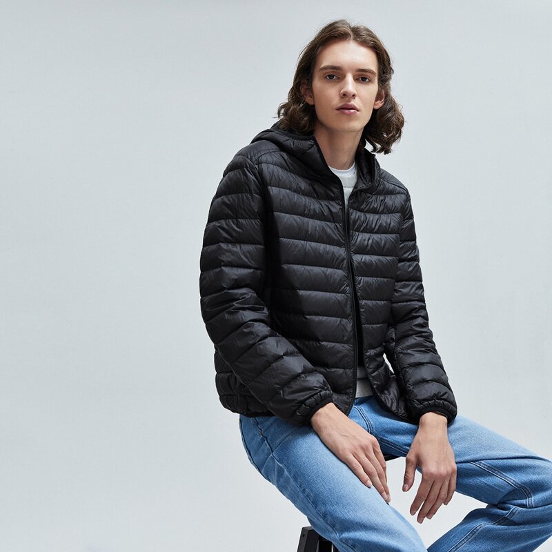 

Guys Solid Hooded Puffer Jacket, Black