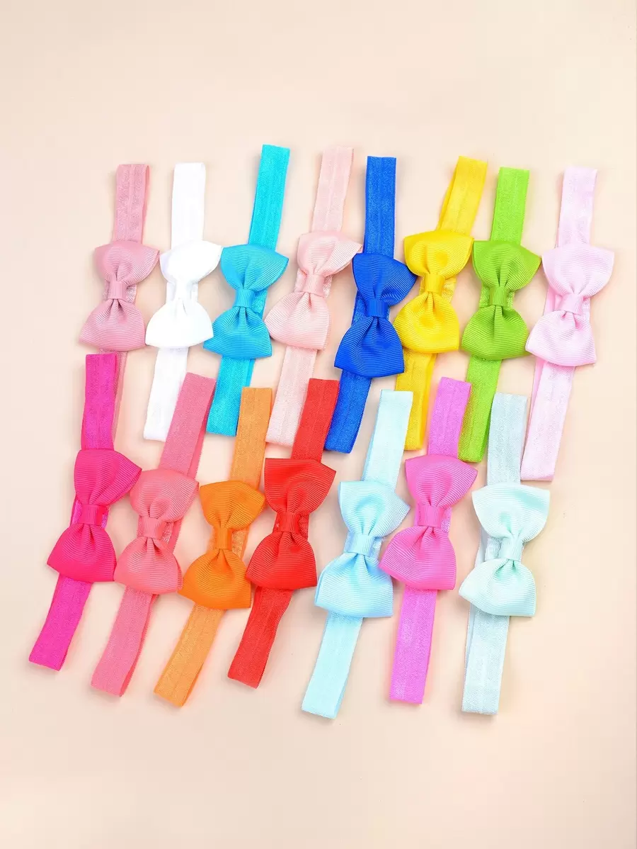 bilicaca 15pcs Baby Bow Decor Headband