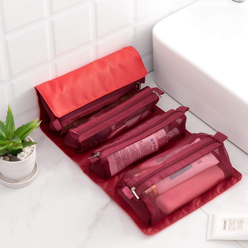 

1pc Hanging Travel Storage Bag, Red