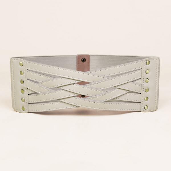 

Hollow Out Wide Belt, Khaki