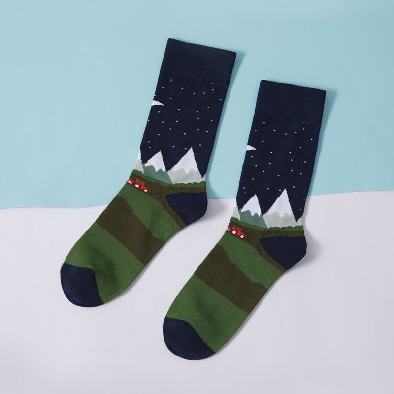 

Guys Cartoon Graphic Socks, Multicolor