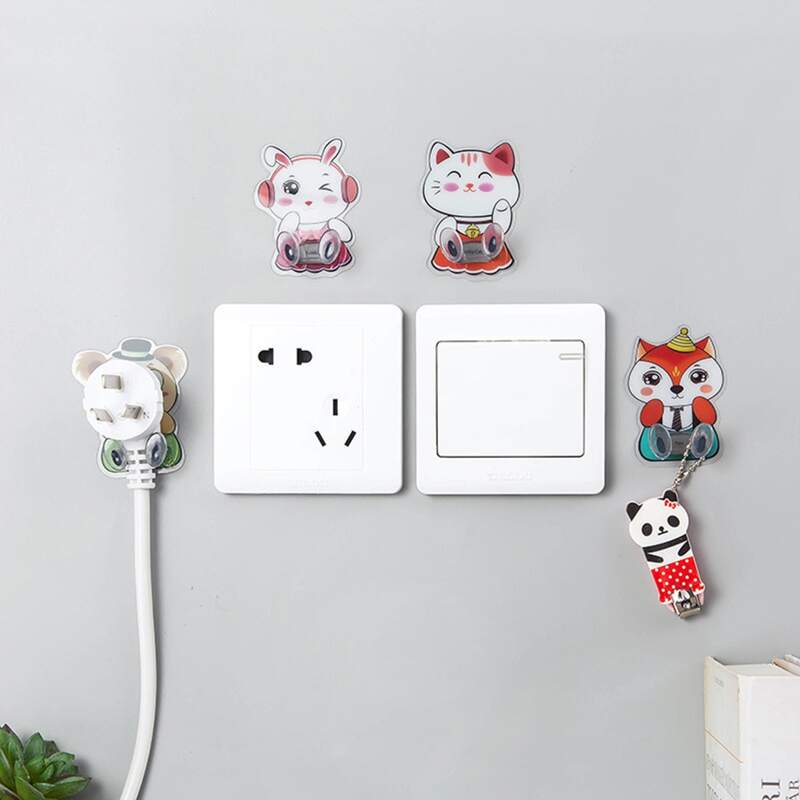 

1pc Random Cartoon Animal Plug Storage Hook, Multicolor