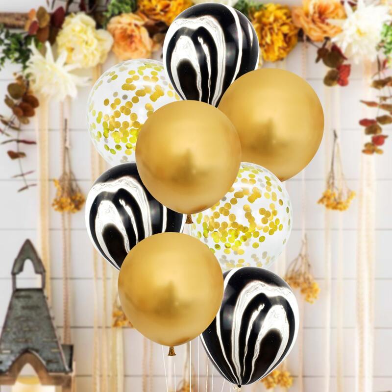 

8pcs Decorative Balloon & 1pc Ribbon, Multicolor