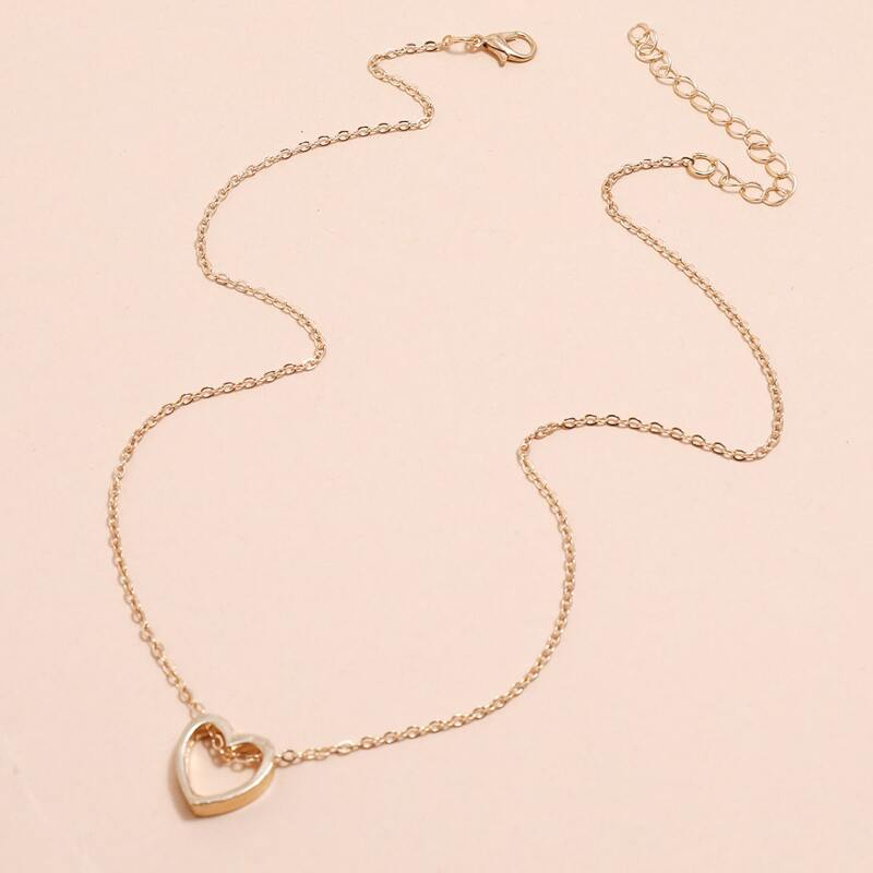 

Heart Pendant Necklace, Gold