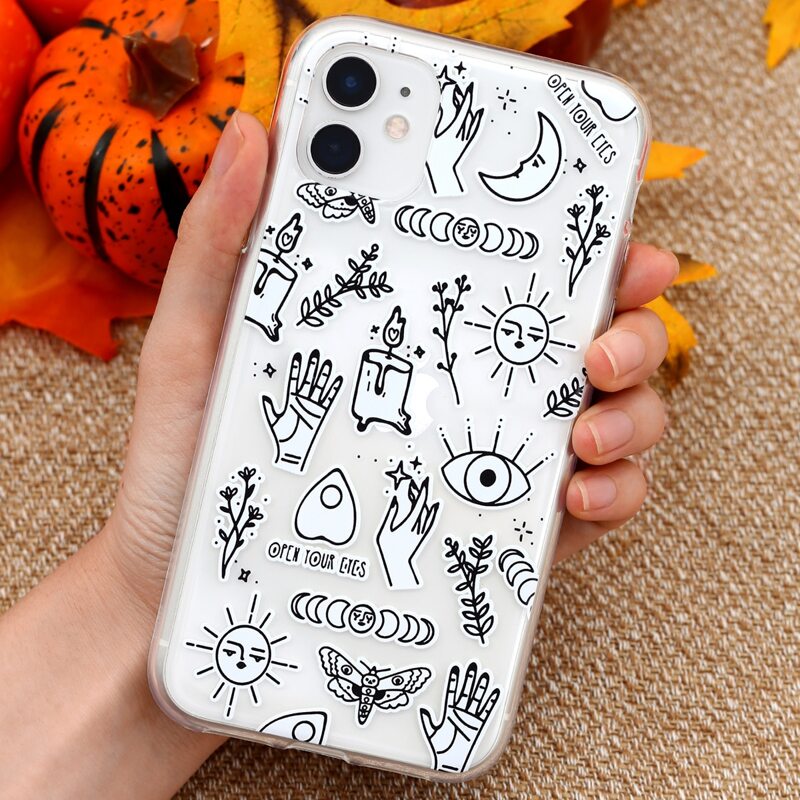 

Funny Pattern iPhone Case, Black and white