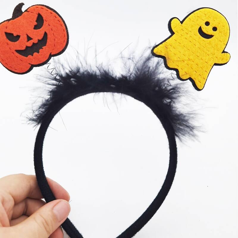 

Halloween Pumpkin & Ghost Decor Hair Hoop, Multicolor