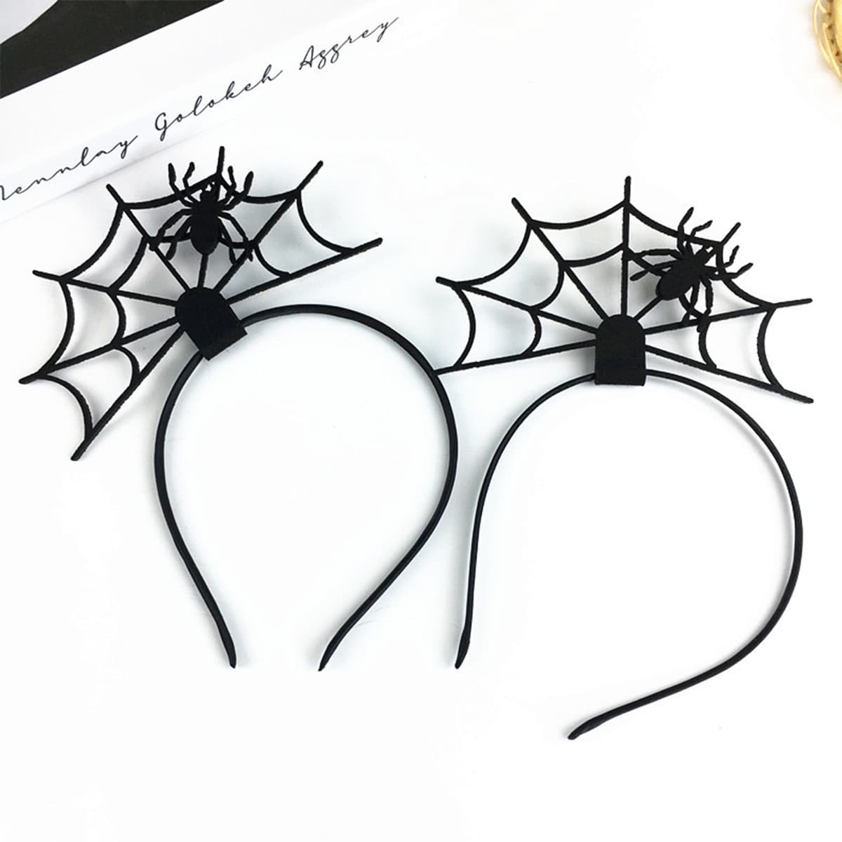 

Halloween Spider Decor Hair Hoop, Black