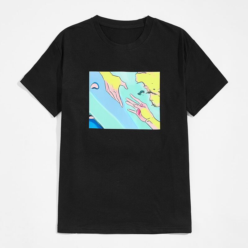 

Guys Graphic Print Tee, Black