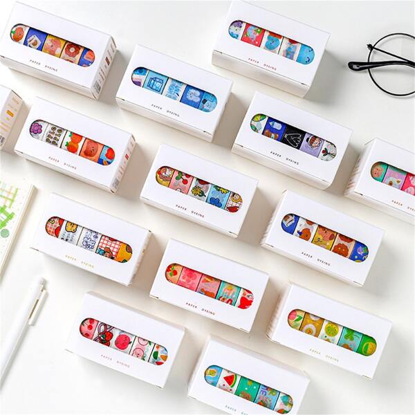 

5rolls Cartoon Graphic Random DIY Tape, Multicolor