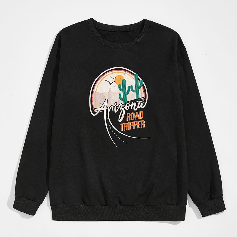 

Guys Letter Graphic Sweatshirt, Black