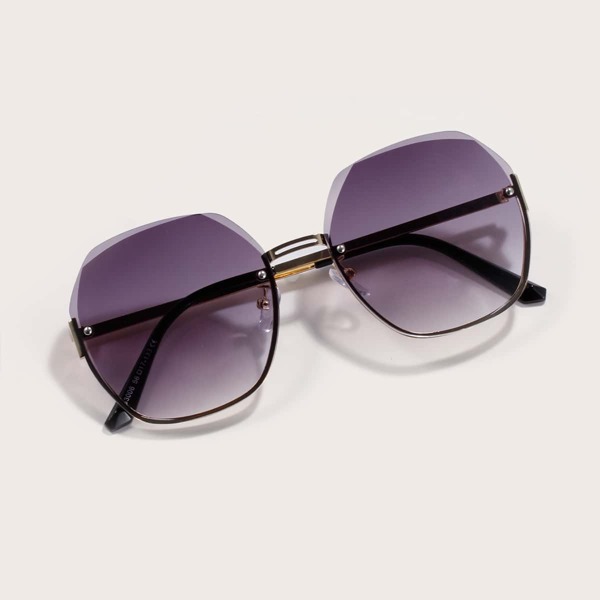 

Tinted Lens Rivet Decor Sunglasses, Dusty purple