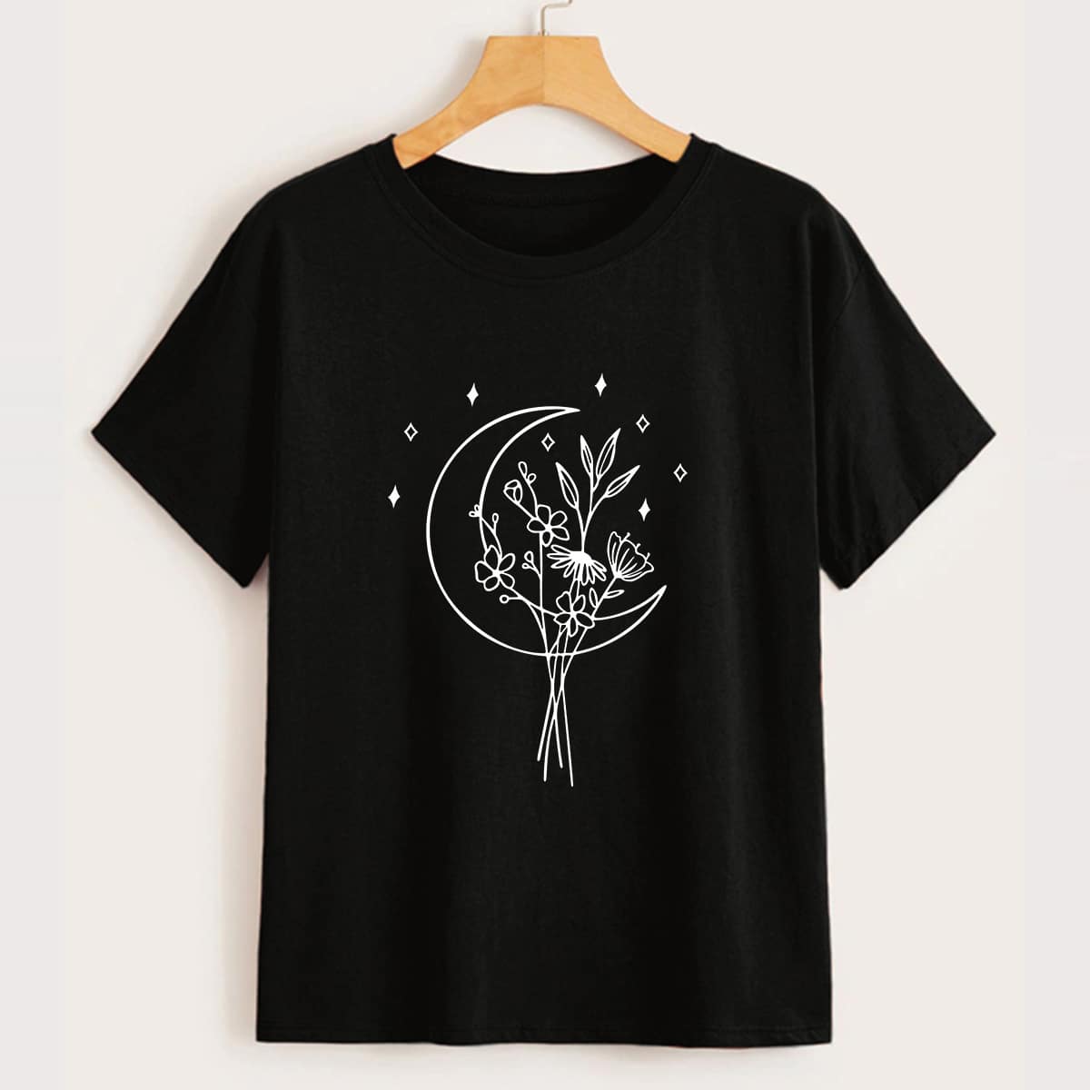 

Moon Graphic Tee, Black